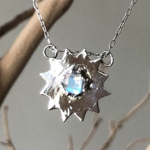 Sunburst Moonstone Necklace